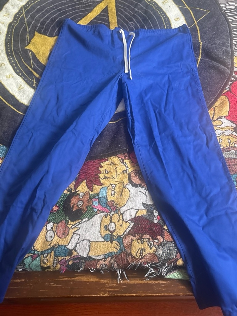 Men's Blue Drawstring Jogger Pants